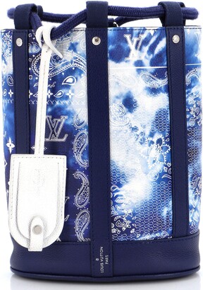 Louis Vuitton Backpack White Blue Leather ref.998871 - Joli Closet