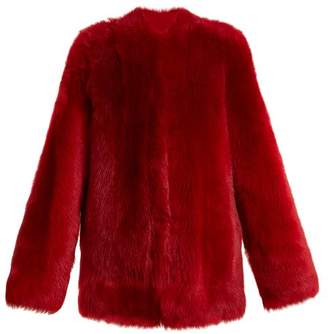 Raey 1970s Shearling Coat - Womens - Red