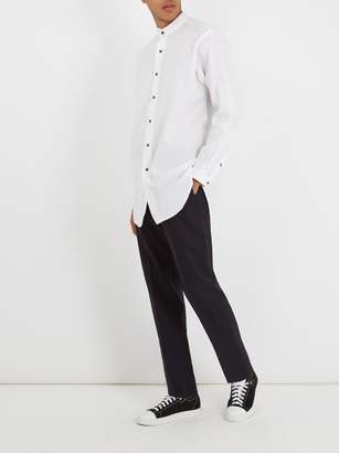 Raey Grandad Collar Cotton Shirt - Mens - White