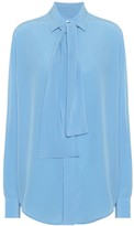 Thumbnail for your product : Victoria Beckham Silk-crepe tie-neck blouse