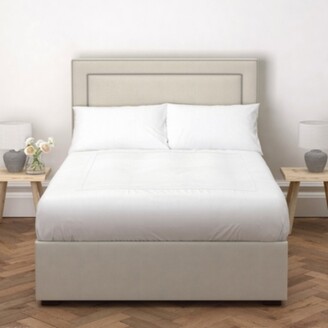 The White Company Cavendish Cotton Bed - Headboard Height 130cm, Grey Cotton, Emperor