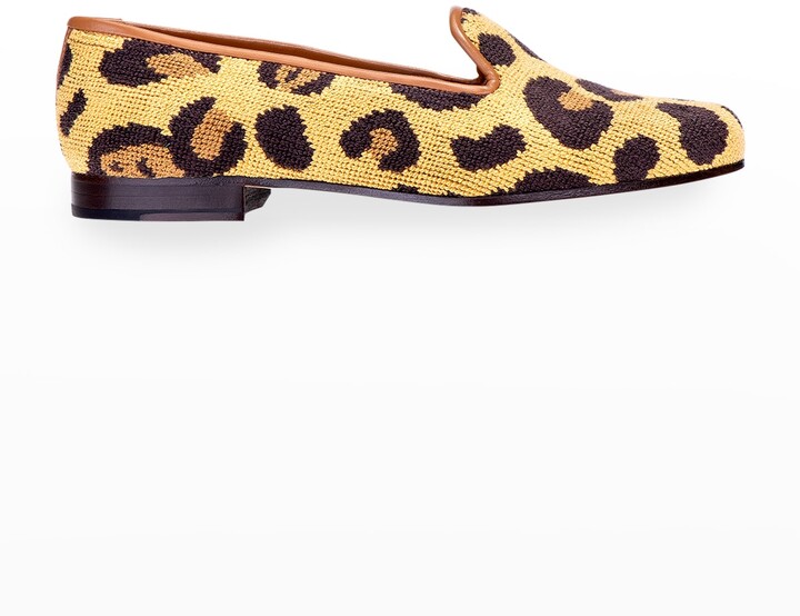 leopard smoking slippers