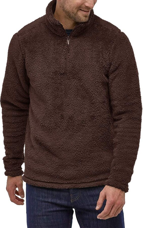 Romancan Mens Teddy Fleece Pullover Plush Stand Collar Sweater Fluffy