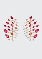 Thumbnail for your product : Fernando Jorge Flare Earrings in 18K Rose Gold White Diamonds, Imperial Topaz And Rubelites