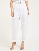 Thumbnail for your product : Isabel Marant Turner High Rise Cotton Trousers - Womens - White