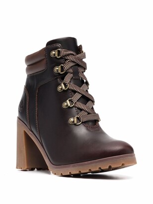 Timberland Lace-Up High-Heeled Ankle Boots
