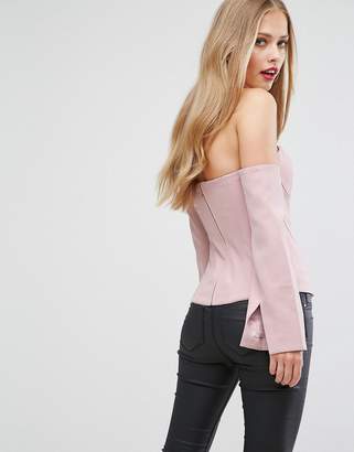 Forever New Going Out Structured Corset top with Long Sleeves