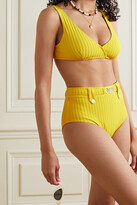 Thumbnail for your product : Solid & Striped The Annie Ribbed Bikini Briefs - Bright yellow