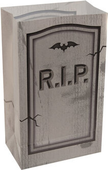 LumaBase Tombstone Plastic Luminaria Bags - 12 Count
