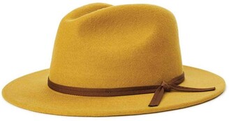 Brixton Mens Coleman Medium Flat Brim Felt Fedora Hat 