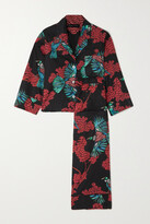 Thumbnail for your product : Desmond & Dempsey + Net Sustain Printed Organic Cotton-voile Pajama Set - Black