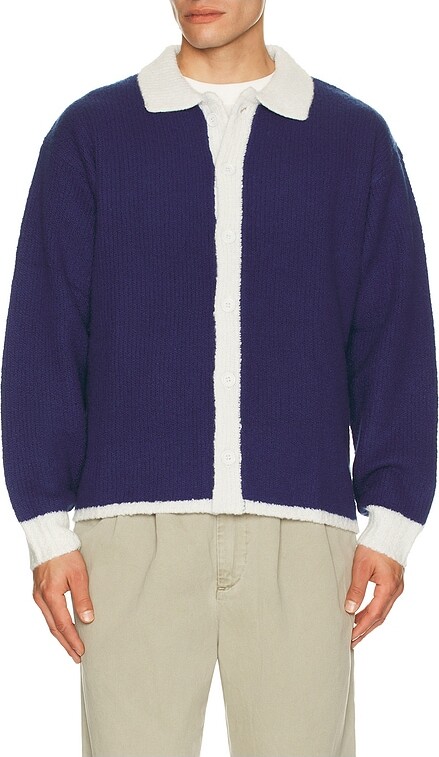 BOUND Oxford Wool Button Up Knit Shirt