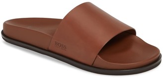 hugo boss cliff leather slides