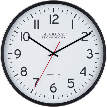 La Crosse Technology 404-3730 11.8-inch Atomic Metal Analog Wall Clock