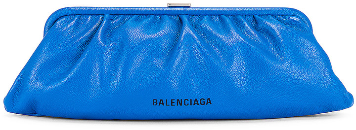 Balenciaga XL Cloud Clutch with Strap in Screen Blue | FWRD - ShopStyle