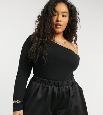 one shoulder plus size top