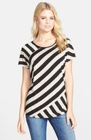 Thumbnail for your product : Kensie Contrast Back Stripe Front Tee