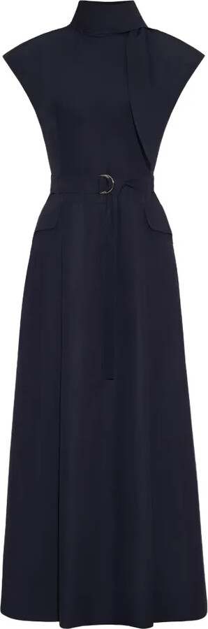 Adam Lippes Akane belted midi dress