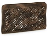 Thumbnail for your product : Pedro Garcia Perforated Suede Clutch