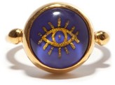 Thumbnail for your product : Katerina Makriyianni Evil Eye Lapis-lazuli & Gold-plated Ring - Navy