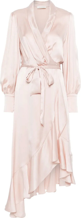 Zimmermann Wrap Silk Midi Dress