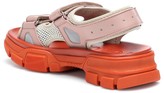 Thumbnail for your product : Gucci Aguru leather and mesh sandals