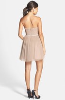 Thumbnail for your product : a. drea Beaded Waist Fit & Flare Strapless Dress (Juniors)