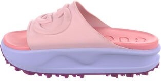 Gucci Rubber Slides Pink Interlocking G Logo Includes Box & Dust Bag | Gucci Interlocking G Logo Rubber Slides in Pink, Women's IT 38 | 8