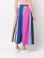 Thumbnail for your product : Sara Roka striped A-line skirt