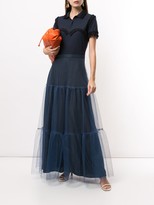 Thumbnail for your product : Rokh Ruched Trim Flared Dress
