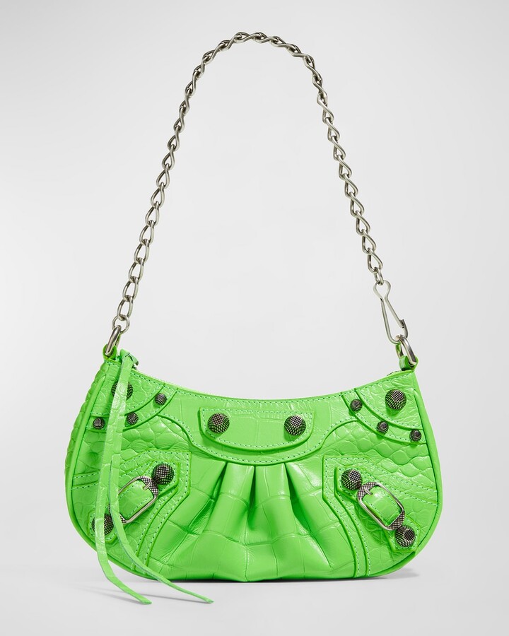 Balenciaga Le Cagole Mini CrocEmbossed Shoulder Bag ShopStyle