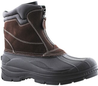 zipper snow boots mens