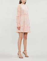 Thumbnail for your product : Needle And Thread Anya ruffled embellished tulle mini dress