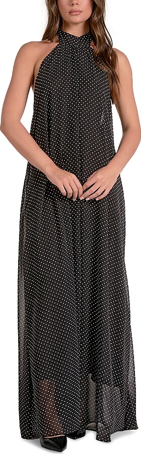 Elan International Halter Maxi Dress