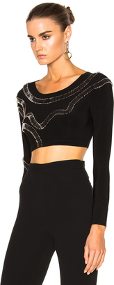Norma Kamali for FWRD Safety Pins Cropped Top