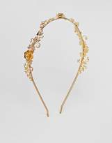 Thumbnail for your product : ASOS DESIGN Pretty Pearl & Flower Headband