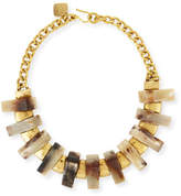 Thumbnail for your product : Ashley Pittman Jumbe Light Horn & Bronze Collar Necklace