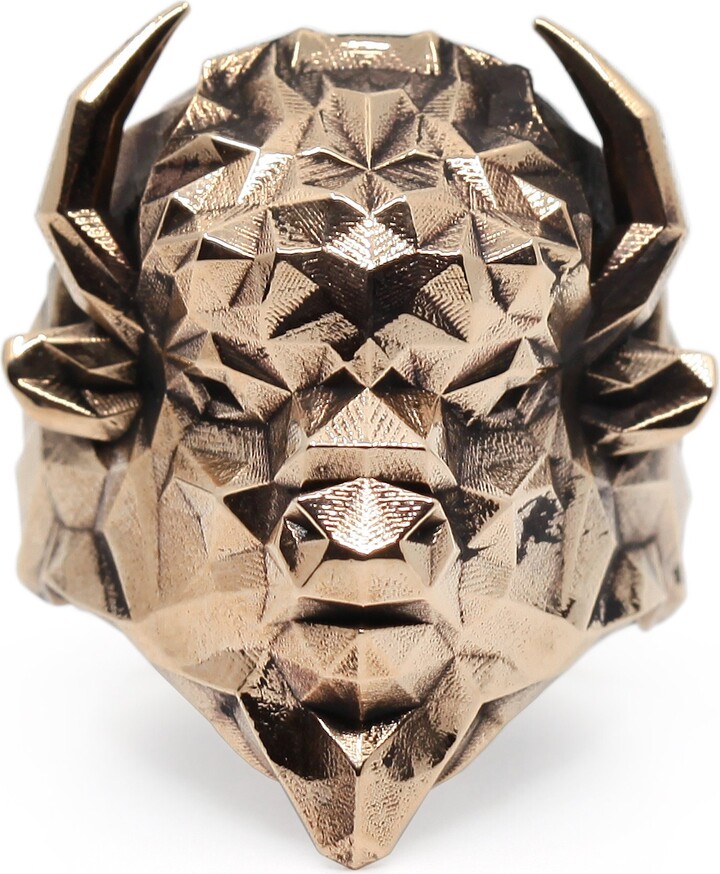 Etsy Bison Ring- Sterling Silver - Vvilk