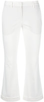 Brunello Cucinelli - pantalon crop évasé - women - coton/Polyester/Spandex/Elasthanne/Acétate - 46