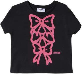 Moschino Bows Printed Cotton Jersey T-Shirt