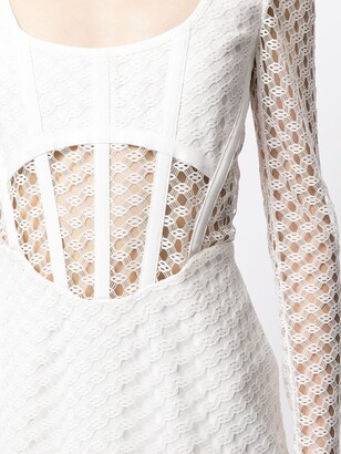 Dion Lee Crochet Lace long-sleeved dress
