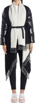 Thumbnail for your product : Moncler Logo Down Sleeve Wool Cape