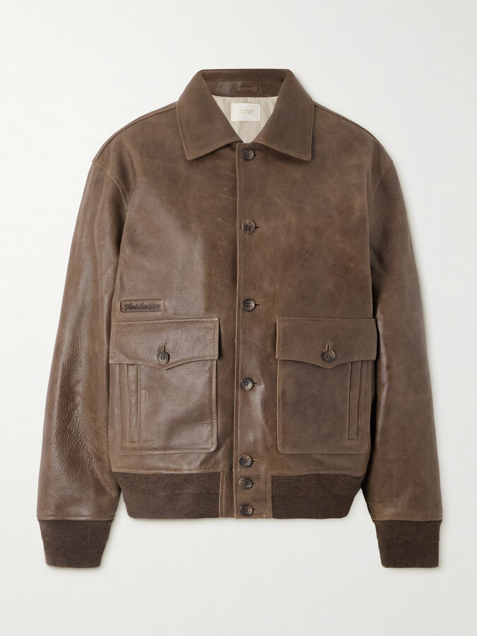 Aimé Leon Dore Leather Jacket - Brown