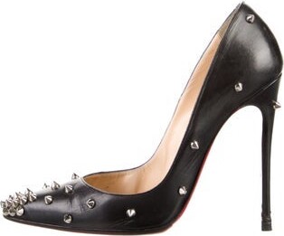 Christian Louboutin Spike Accents Leather Pumps