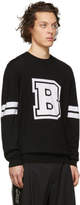 Thumbnail for your product : Balmain Black Knit Logo Sweater