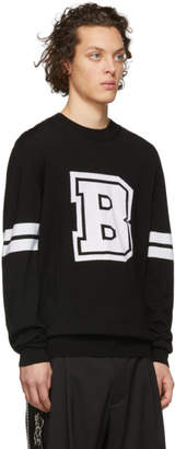 Balmain Black Knit Logo Sweater