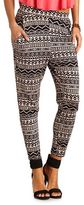 Thumbnail for your product : Charlotte Russe Tribal Print High-Waisted Jogger Pants