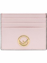 Thumbnail for your product : Fendi Pink Logo Leather Cardholder