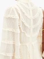 Thumbnail for your product : Zimmermann Ladybeetle Lace-trimmed Swiss-dot Voile Dress - Ivory