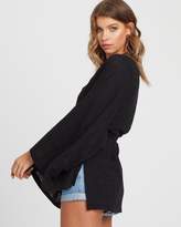 Thumbnail for your product : Atmos & Here ICONIC EXCLUSIVE - Ria Textured Cotton Kimono Top